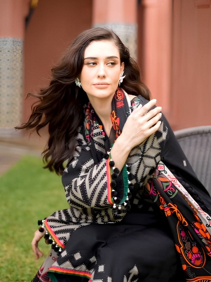 ZARA NOIR –  3-Piece Printed Dress (Stitched)