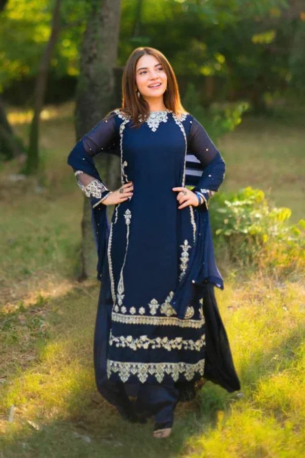 Tabeer Chiffon Emb 3PC