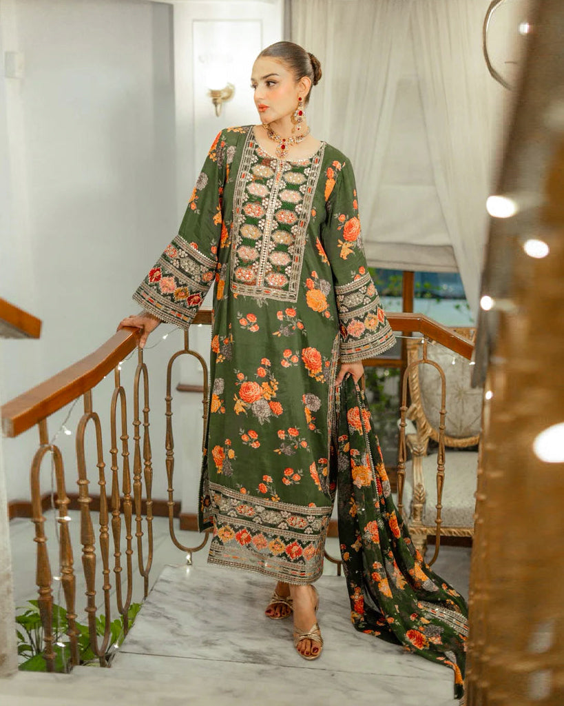Saba Gul – Embroidered 3-Piece Dress (Stitched)