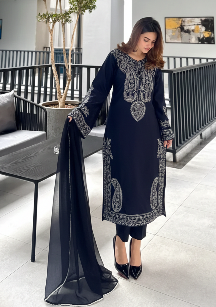 Zeenat Embroidered 3PC Dress