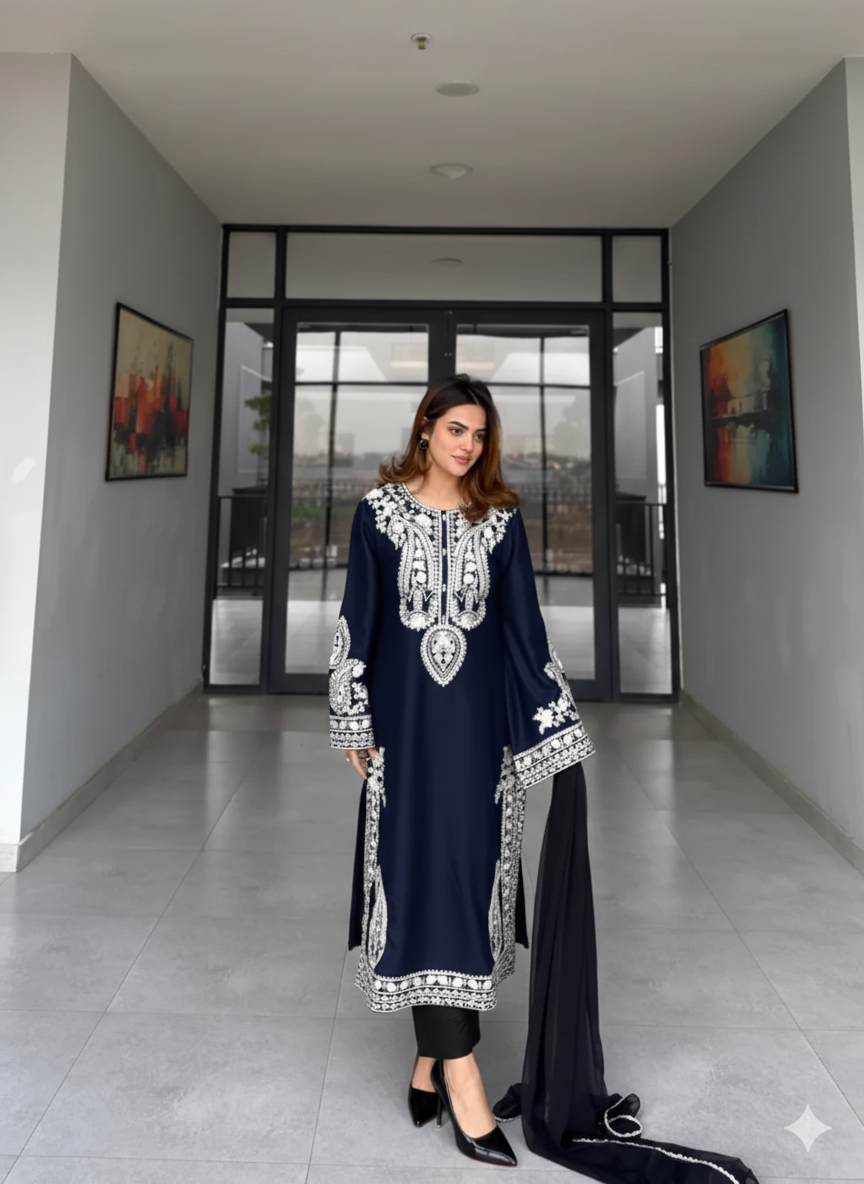 Zeenat Embroidered 3PC Dress