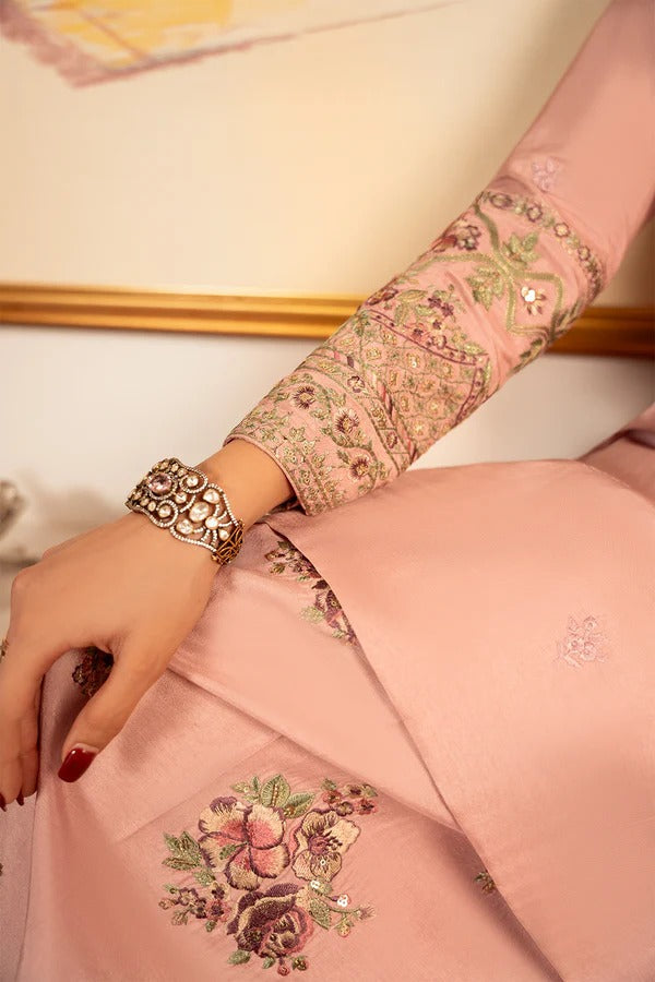 Zarqaa Emb 3PC | Luxury Party Wear