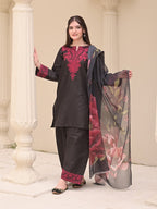 Zaroon – Luxury Embroidered 3-Piece Lawn Set with Farshi Shalwar