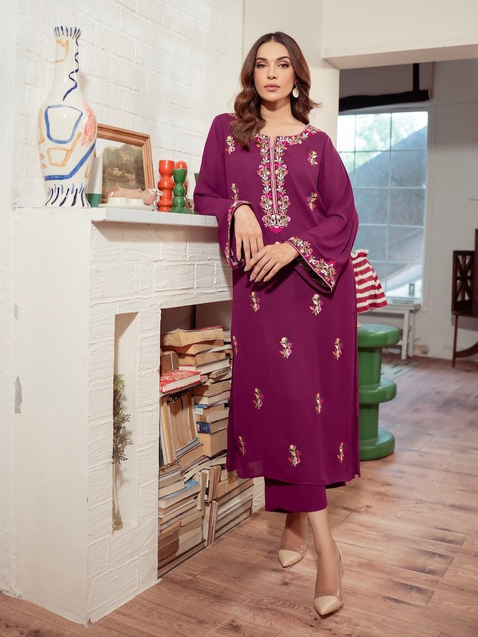 AANGAN EMB Long Length 2-Piece Set