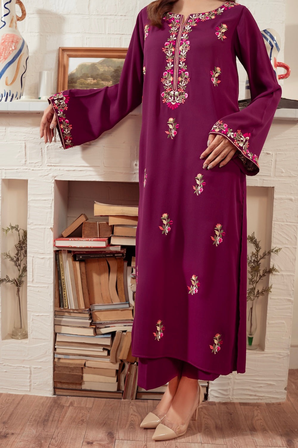 AANGAN EMB Long Length 2-Piece Set