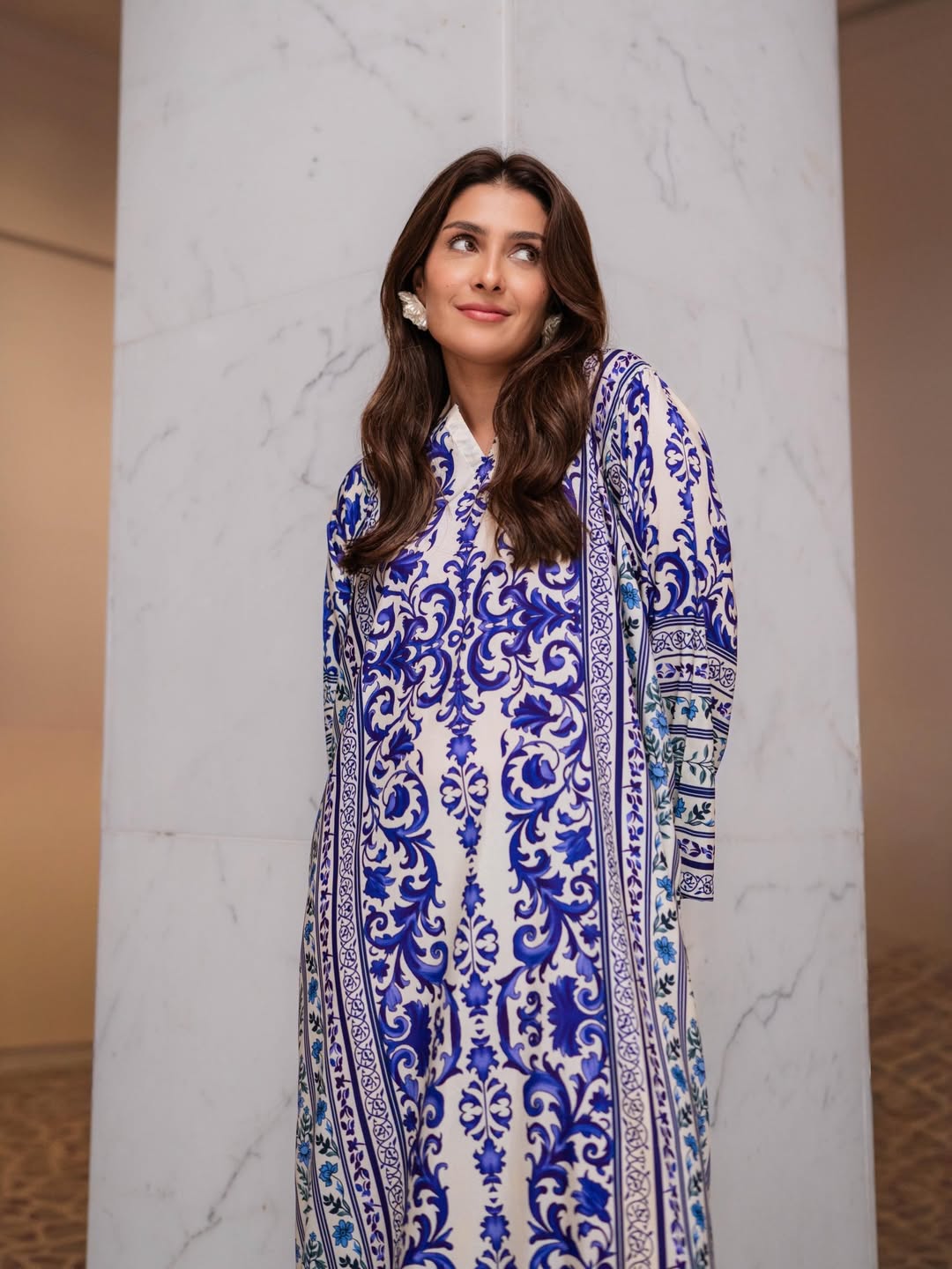 Aiza Kaftaan – Printed 2-Piece Dress