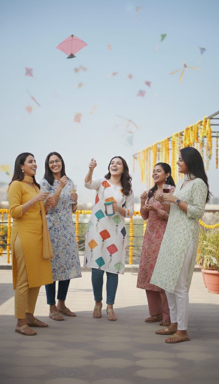 Basant Bloom – Printed Kurti (Stitched)