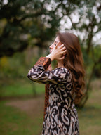 Sahar Embroidered Patch Kaftaan