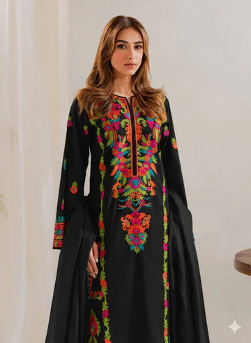 Riwaaj Emb Black 3pc