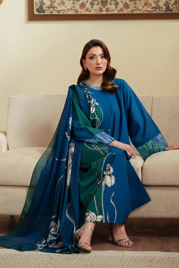 Eman Printed with Handwork 3pc